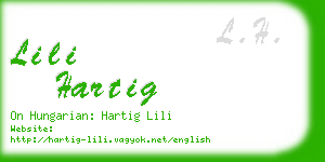 lili hartig business card